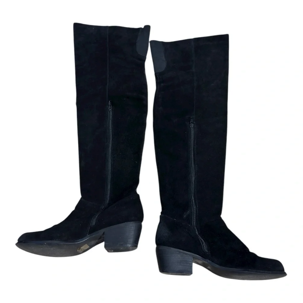 Ecote Urban Outfitter Black Suede Over the Knee Boots Women’s Size 8.5 Side Zip